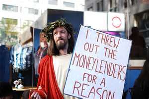 jesus threw out the money lenders for a reason